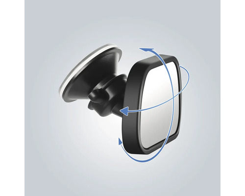 Verstellbarer Autoinnenspiegel mit Saugnapf, 360 Grad drehbar.