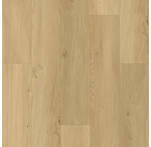 Bodenbelag in Eichenoptik mit natürlicher Holzmaserung und Astlöchern.