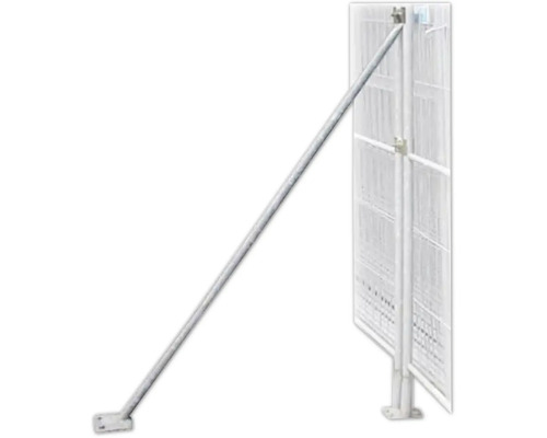 Jambe de force en métal galvanisé pour clôture en panneaux pour stabiliser le poteau de clôture.