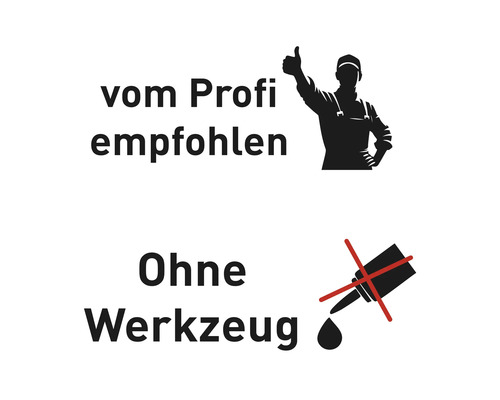 Von Profis empfohlen und Montage ohne Werkzeug.
