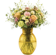 Vase à fleurs Vitrum en verre, Ø 10 cm, H 32 cm, couleur cognac