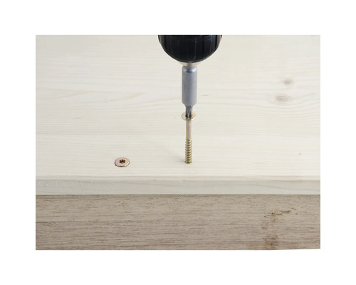 Vis universelle à tête fraisée TX 5 x 60 mm galvanisée lot de 200 pce avec 2 embouts