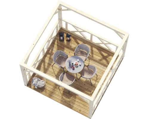 Pavillon Palmako Betty 9 m² 300 x 300 cm blanc