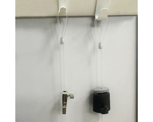 Deux crochets de suspension différents avec cordon transparent pour systèmes d affichage