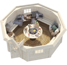 Grill Kota Palmako Eva 11,4 m² y compris plancher 419 x 419 cm imprégné par immersion marron