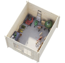 Gartenhaus Palmako Ella 6,9 m² 264 x 340 cm dunkelgrau-anthrazit