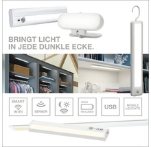 LED Unterbauleuchte dimmbar 7,5W 480 lm Einstellbares Weiß mit Sensor 55 cm Linear Angle weiß