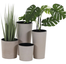 Bac à plantes Siena Garden Eco Lens plastique bois Ø 25,5 cm blanc