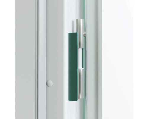 Charnière de porte d'entrée en métal, paumelle monobloc pour montage sur cadre de porte.
