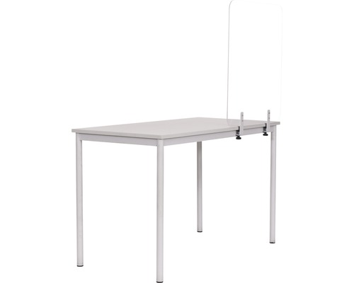 Table avec écran de protection transparent pour table