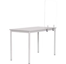 Rahmenlose Trennwand Hygieneschutz Glas für den Tisch 140x90 cm