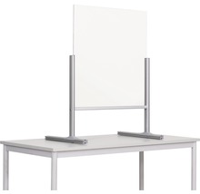 Thekenaufsatz Hygieneschutz Glas silber 90,5x87x42,5 cm