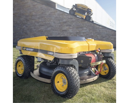 Gelber Spider Xliner-Rasentraktor für unebenes Gelände