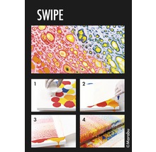 Instructions pour une technique de glissement avec des couleurs sur une toile
