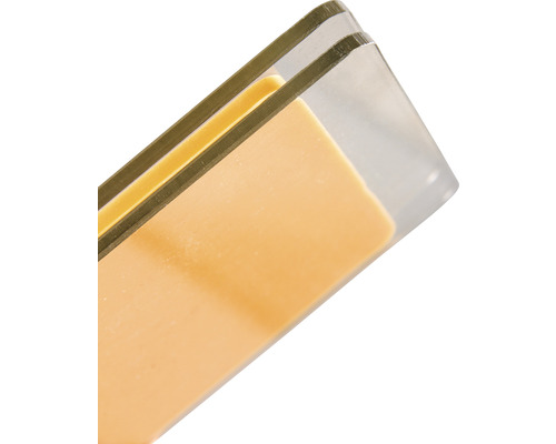 Nahaufnahme einer Glasbox mit rechteckigem Inhalt