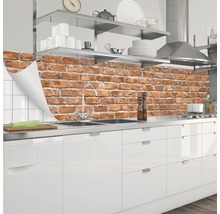 Crédence de cuisine avec motif de maçonnerie dans une cuisine moderne