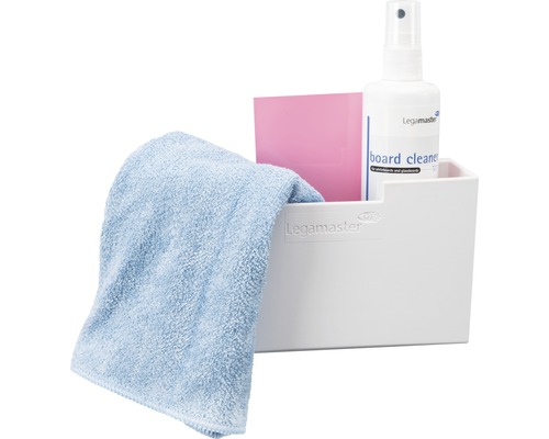Legamaster Reinigungsset für Whiteboards mit Reinigungsspray, Tuch und Wischer