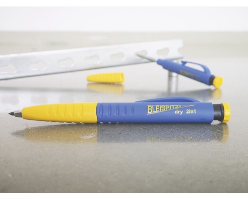 Crayon de construction sèche 2 en 1 avec taille-mine