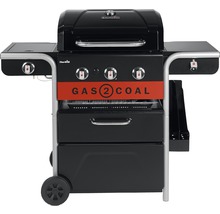 Barbecue à gaz pour une utilisation au gaz ou au charbon