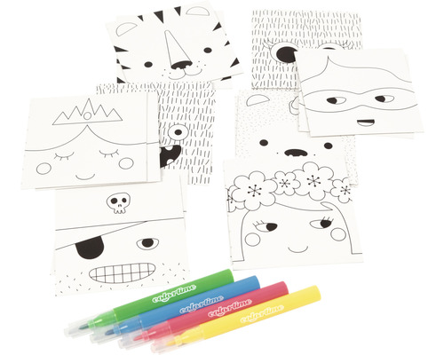 Malvorlagen mit Tiermotiven und Filzstiften