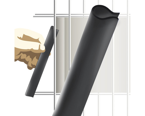 Illustration d''une barre de grille munie d''un profilé de protection des bords.