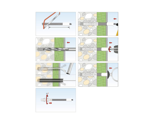 Instructions pour l''installation d''une cheville d''isolation