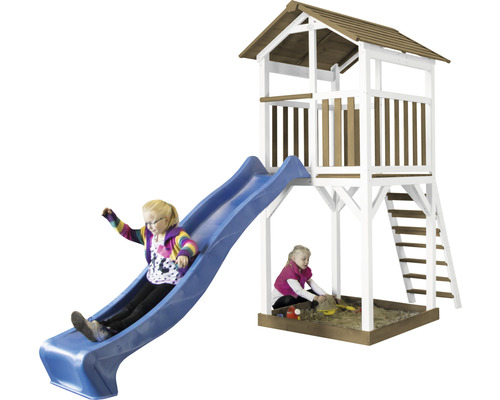 Spielturm mit Rutsche und Sandkasten für Kinder