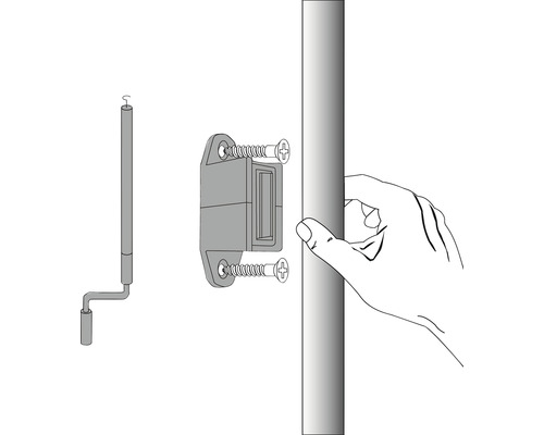 Butée de porte magnétique avec instructions de montage