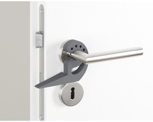 Türstopper am Türgriff zur Sicherung der Türposition