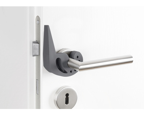 Tür mit Türgriff und Türstopper