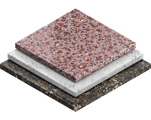 Dekorplatten in verschiedenen Designs übereinander gestapelt