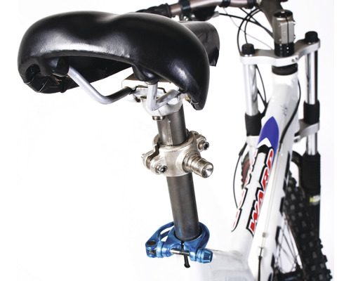 Fahrradsattel und Sattelstange eines Fahrrads.