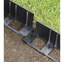 Beeteinfassung, Pflasterkante 100 x 3,8 cm 2er Set schwarz