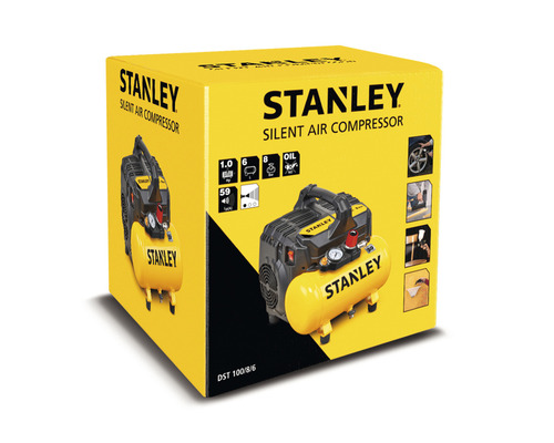 Emballage d''un compresseur d''air silencieux Stanley