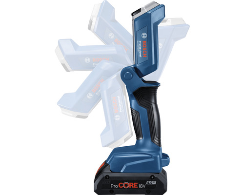 Projecteur de chantier sans fil Bosch Professional avec tête pivotante et batterie