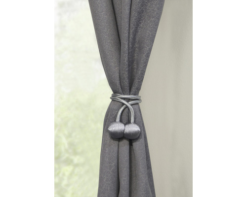 Rideau gris avec embrasse