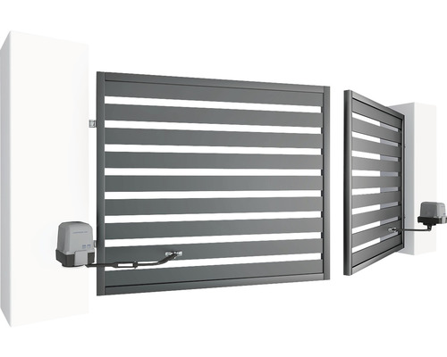 Portail à double battant avec motorisation