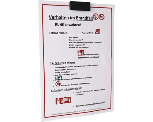 Instructions de comportement en cas d''incendie