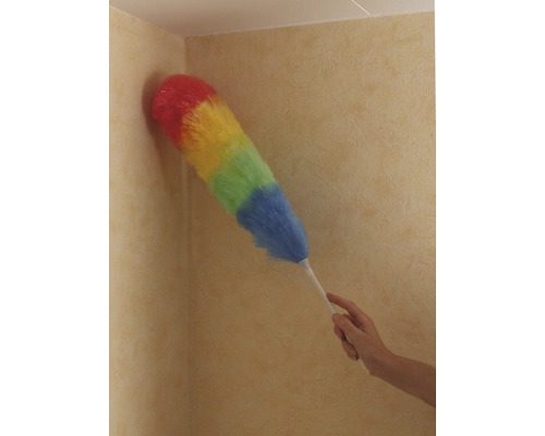 Plumeau avec manche en plastique pour nettoyer les coins