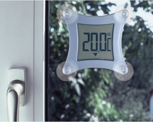 Digitales Thermometer mit Saugnäpfen zur Fensterbefestigung