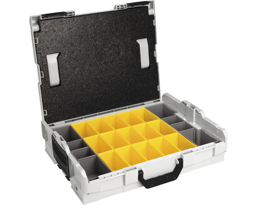 Boîte à outils ouverte avec compartiments pour le stockage et l''organisation