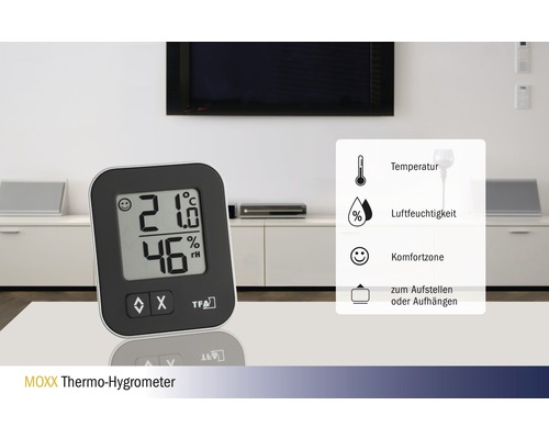 MOXX Thermo-Hygrometer zur Messung von Temperatur und Luftfeuchtigkeit im Innenbereich