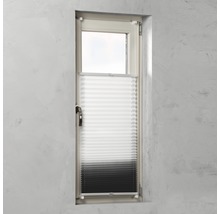 Fenêtre avec store plissé semi-transparent pour protéger des regards et du soleil