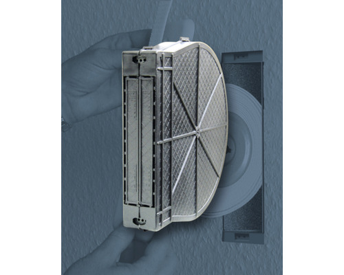 Filtre rotatif avec structure en grille pour systèmes de ventilation