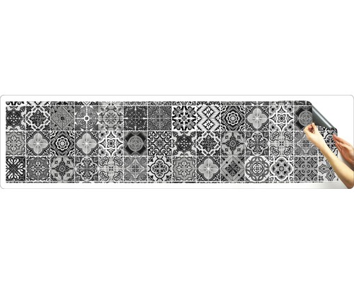 Autocollants de carreaux avec différents motifs.