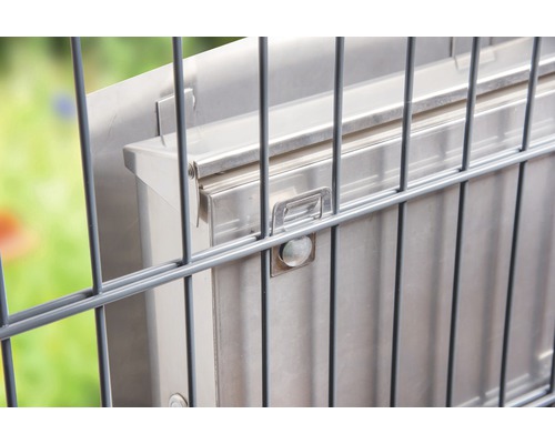 Edelstahl Briefkasten zur Zaunmontage