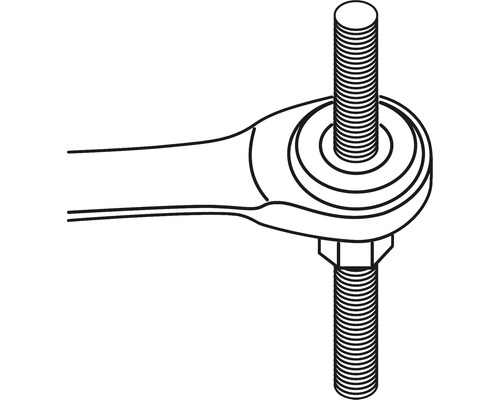 Dessin d''une biellette de direction avec vis