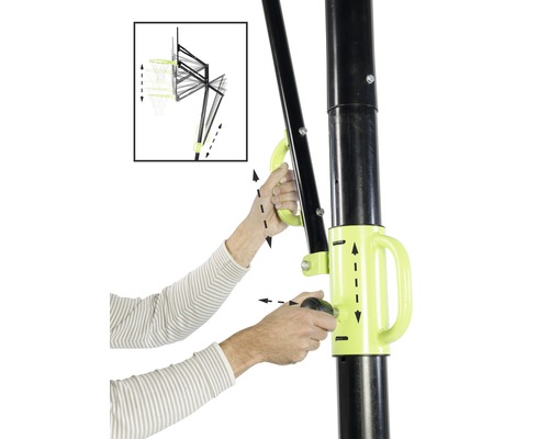 Einstellung der Höhe des Basketballkorbs