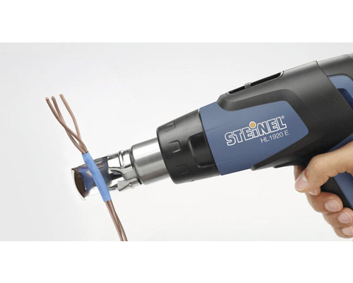Steinel HL 1920 E Heißluftpistole beim Schrumpfen eines Kabels