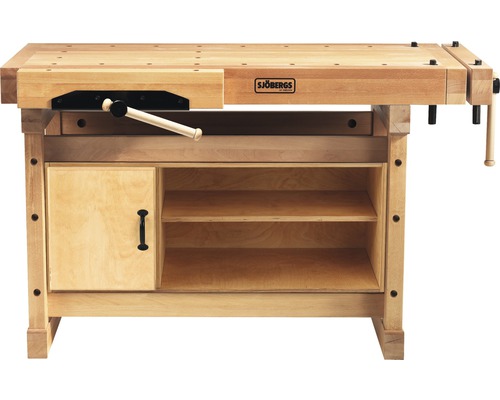 Sjöbergs Werkbank mit Schraubstock und Aufbewahrung